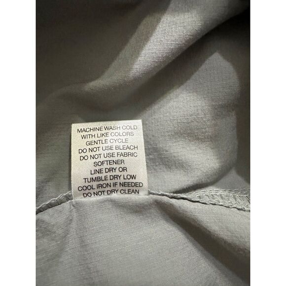 Gander Mountain Grey Outdoor Shirt Button Down Men's L Long Sleeve Small Flaw - Picture 10 of 10